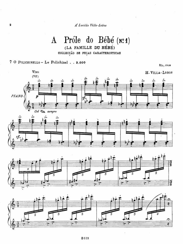 A Prole Do Bebê No.1, W140 (Villa-Lobos, Heitor)_1 | PDF