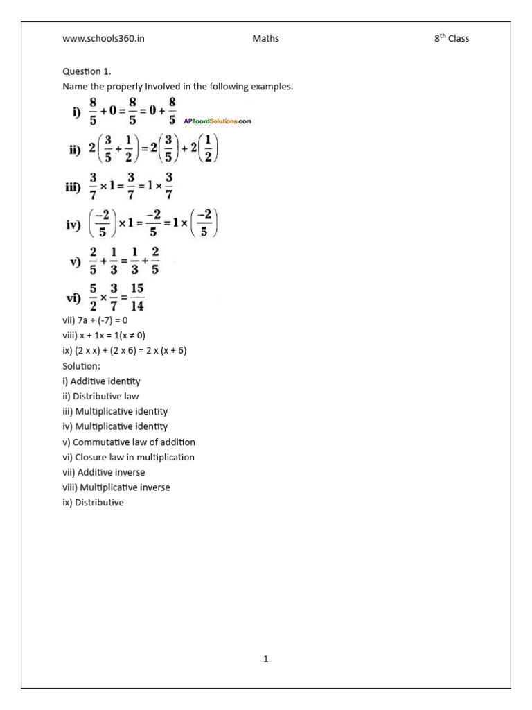 8th Grade Maths Operations Guide | PDF