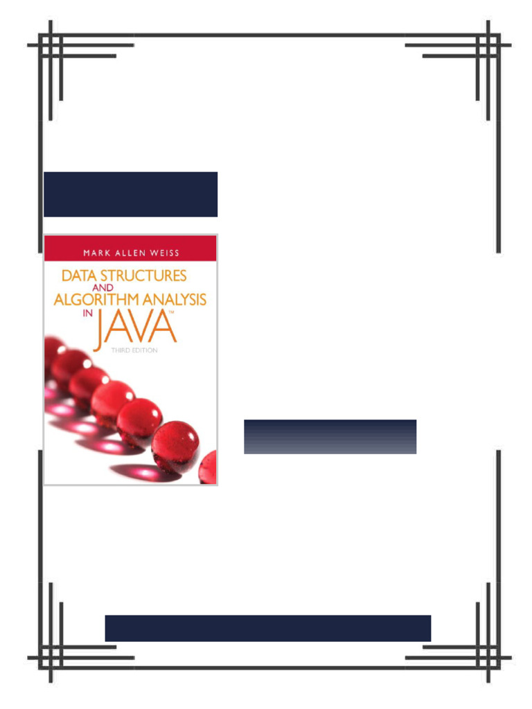 Data Structures and Algorithm Analysis in Java 3rd Edition Edition Mark ...