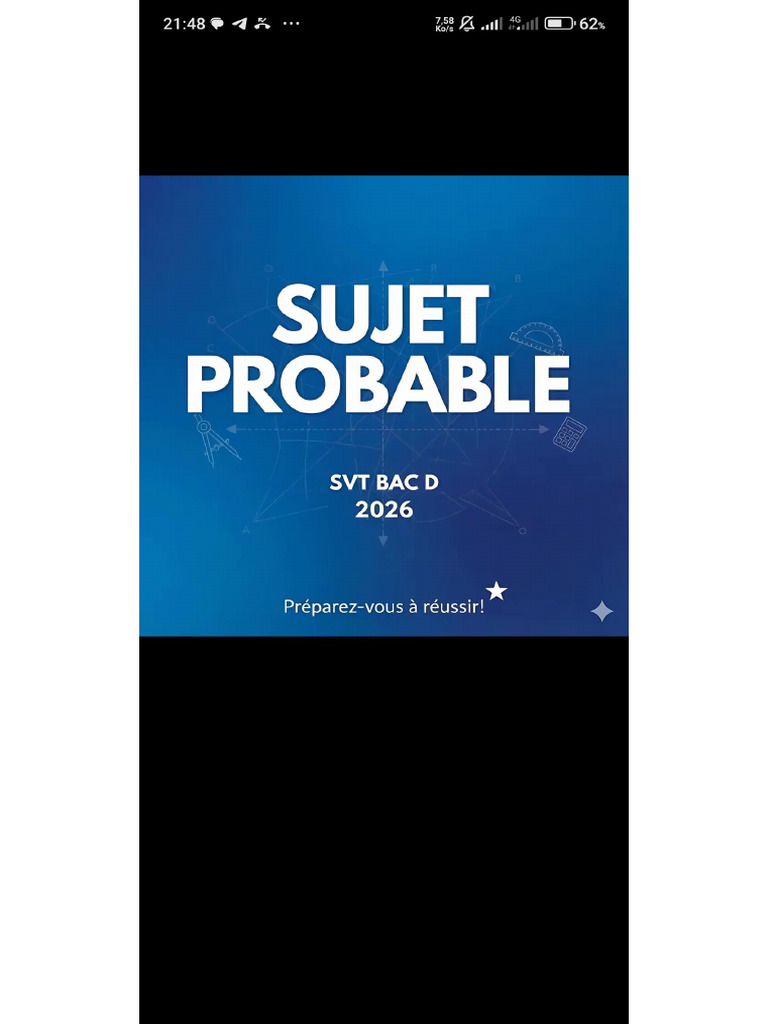 Sujet Probable Au BAC 2026 | PDF