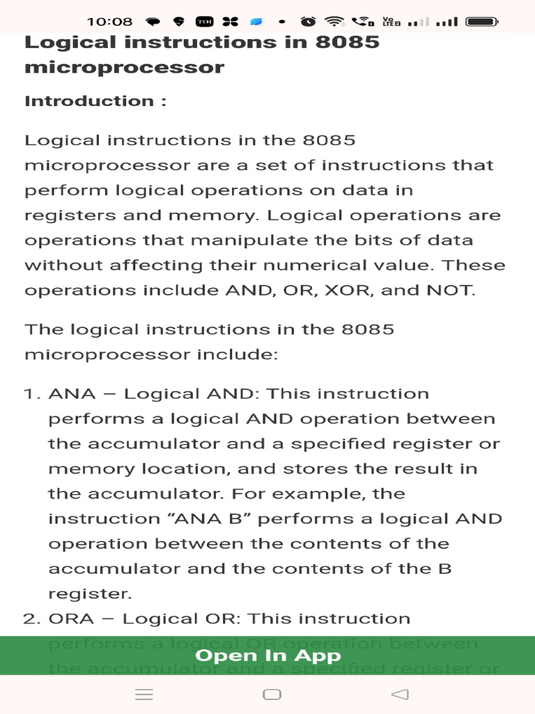 Addressing Modes of 8085 | PDF