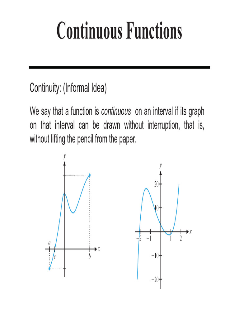 Understanding Continuous Functions and Discontinuities | PDF ...