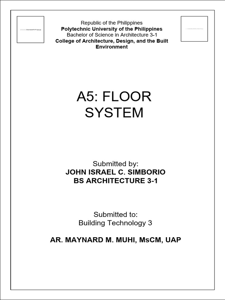 Simborio, John Israel - A5 | PDF | Beam (Structure) | Concrete