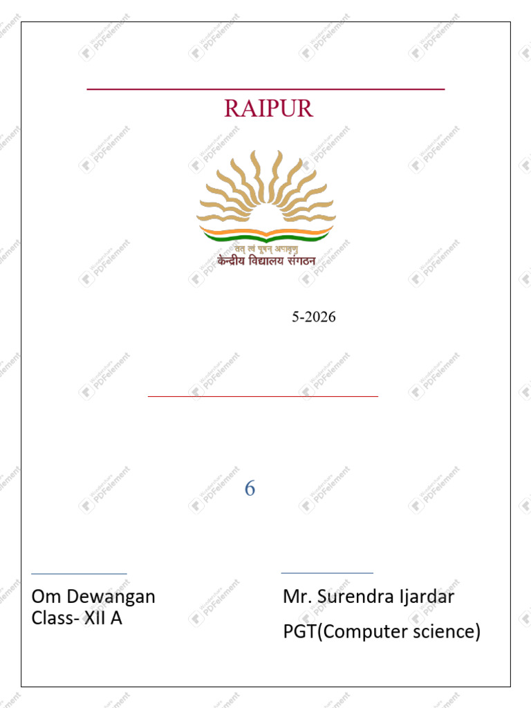 Computer Science Project_with Watermark | PDF | Menu (Computing ...