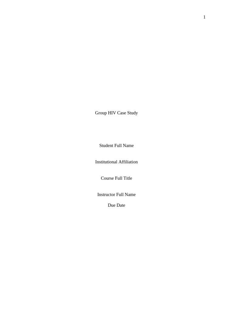 Group HIV Case Study | PDF | Hiv/Aids | Safe Sex