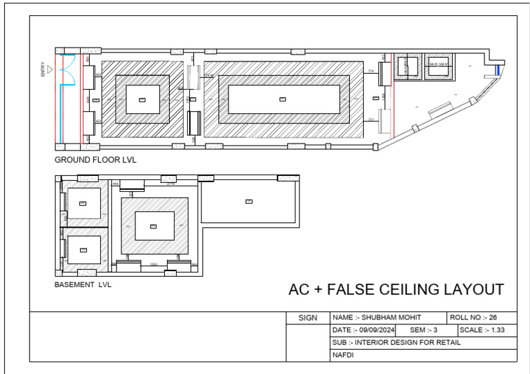 AC and False Ceiling Layout Design | PDF