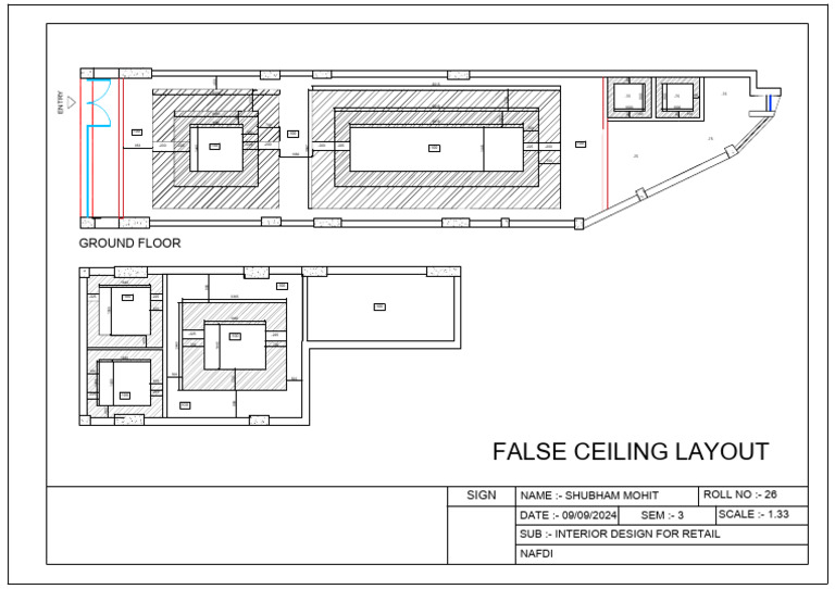 False Ceiling Layout for Retail Design | PDF