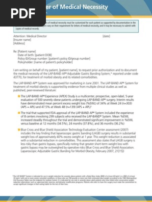 Sample Letter of Medical Necessity