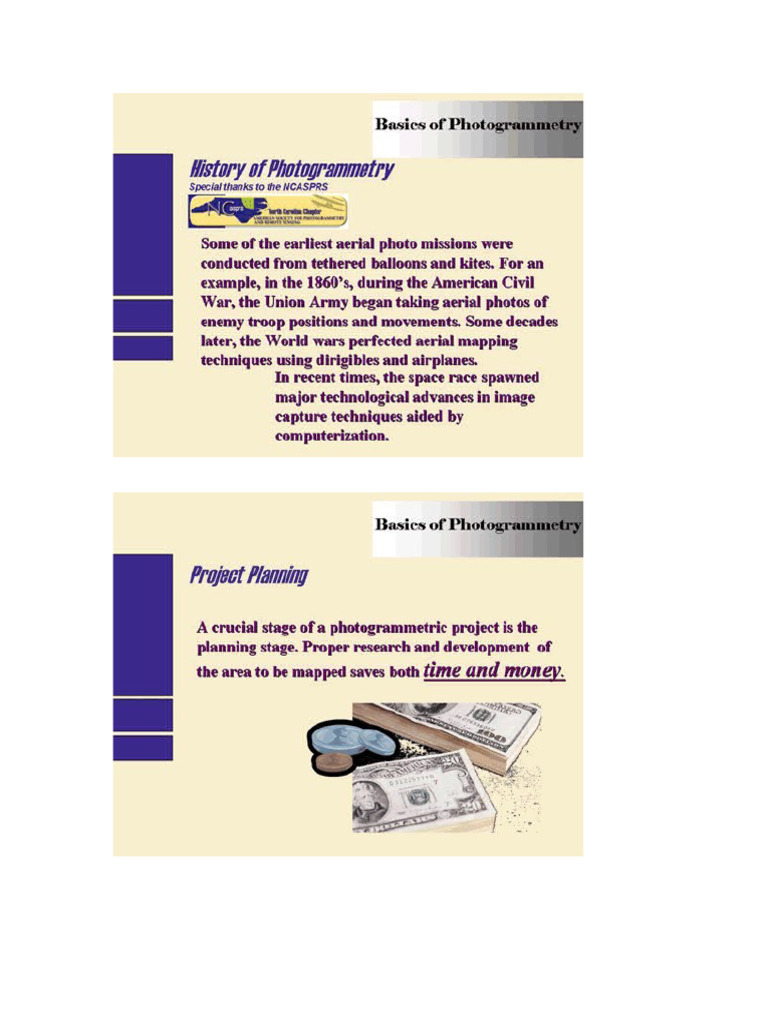 Basics of Photogrammetry | PDF