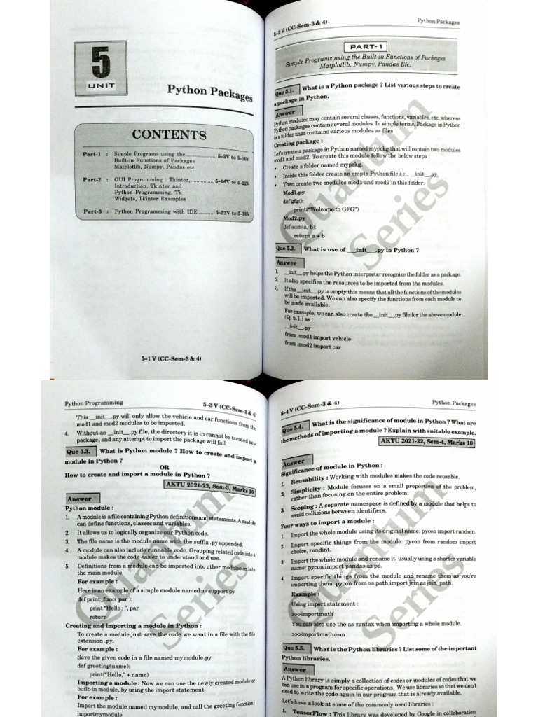 Python Quantum Unit-5 | PDF
