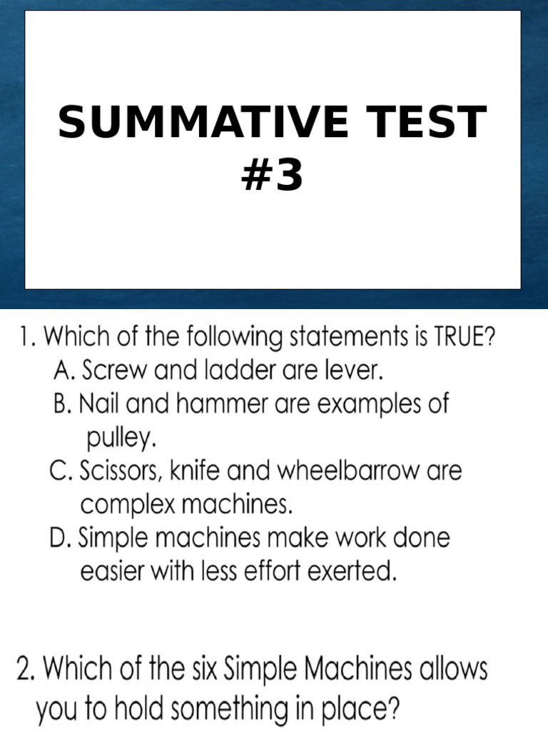 Q3 Summative Test #3 | PDF