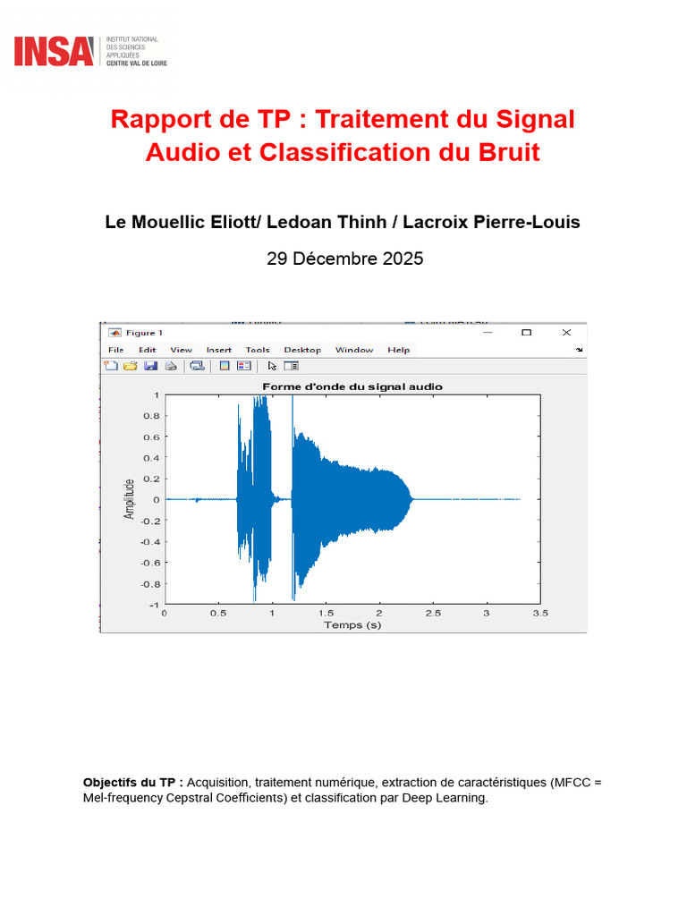 Traitement et Classification Audio TP | PDF | Filtre (électronique ...