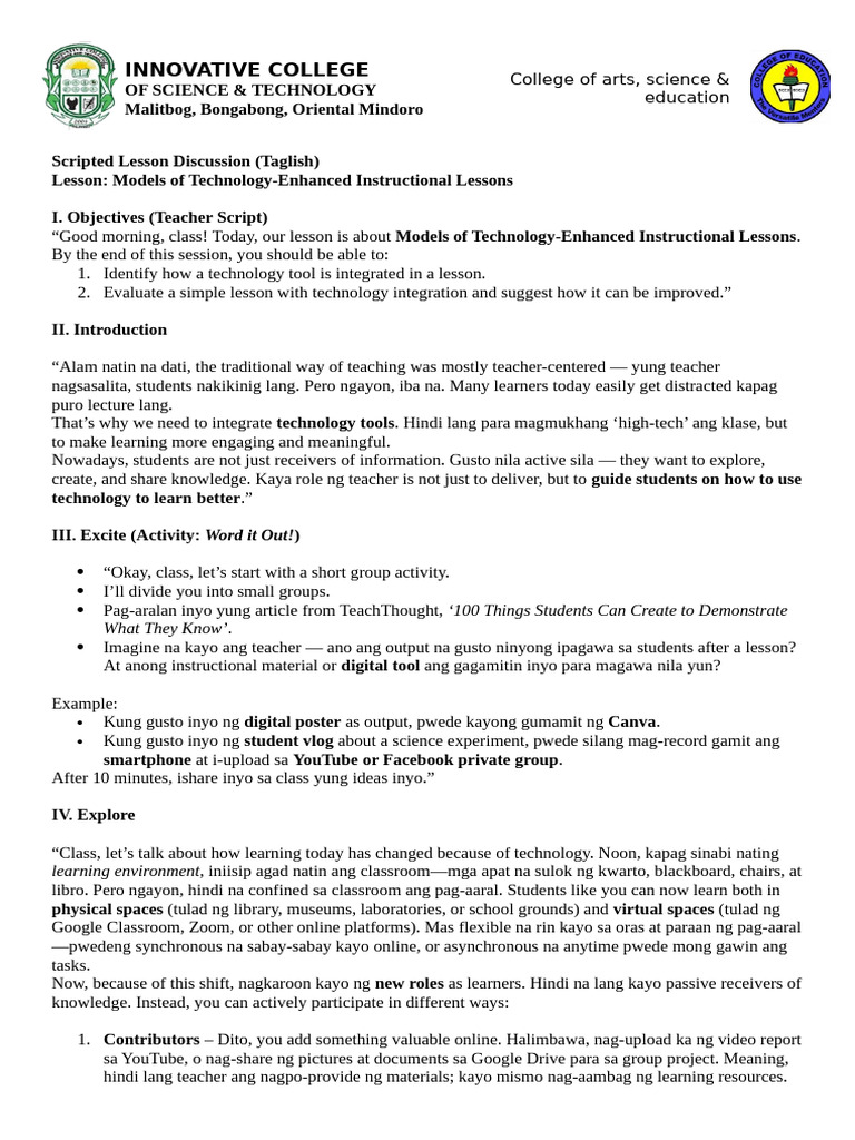 Warren's Scripted Deliveration of Discussion | PDF | Word Press