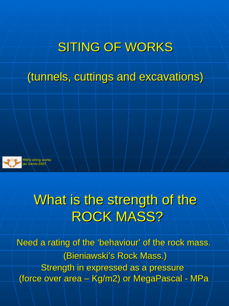 Rock Mass Strength and Siting Analysis | PDF