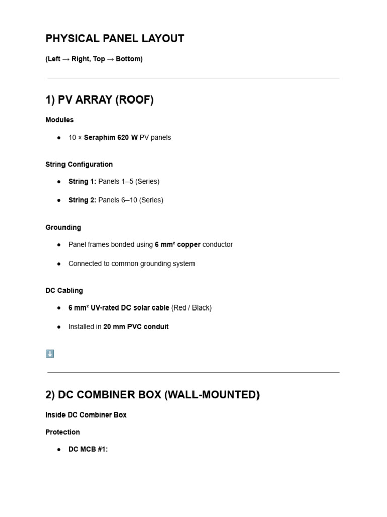 Solar Panel System Layout and Specs | PDF | Photovoltaics ...