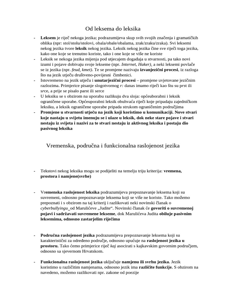 Od Leksema Do Leksika | PDF