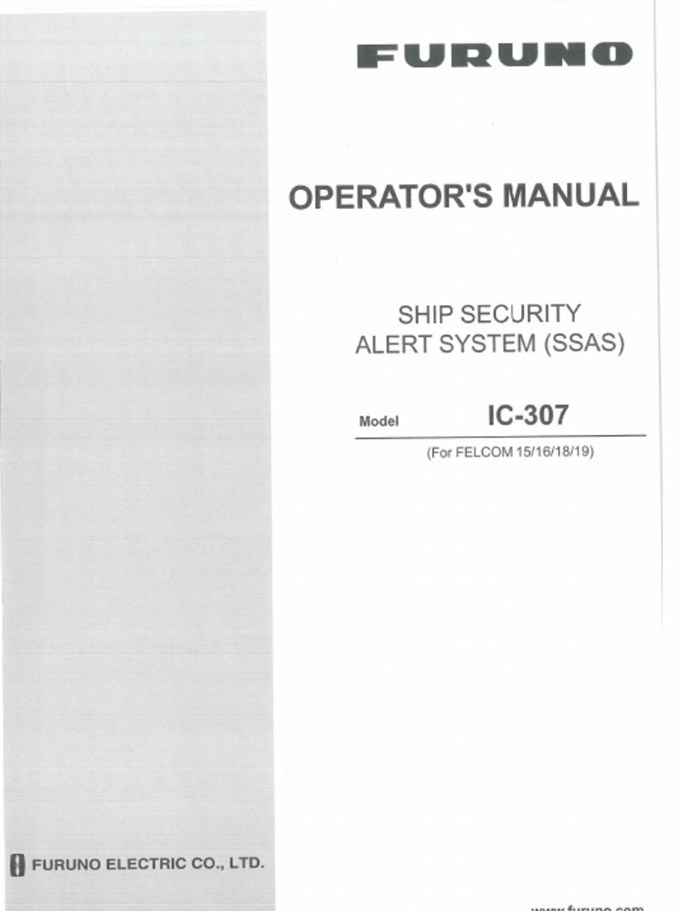 Operator's Manual - Ship Security Alert System | PDF