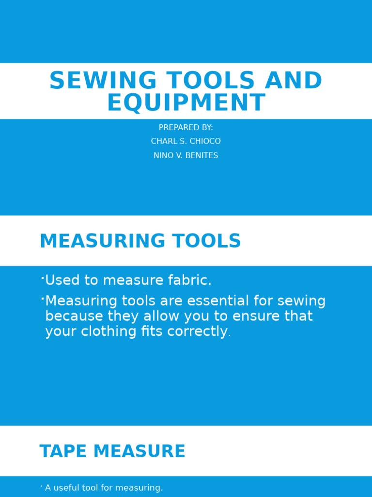 Essential Sewing Tools and Equipment Guide | PDF | Sewing | Embroidery