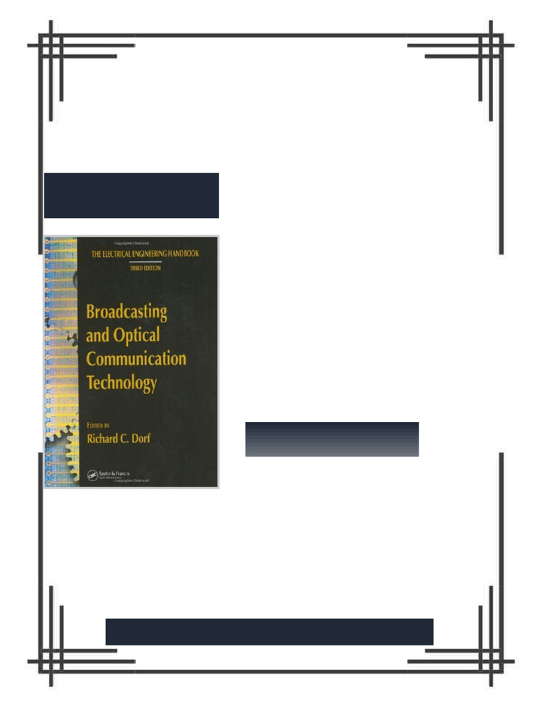 Broadcasting and Optical Communication Technology 1st Edition Richard C ...