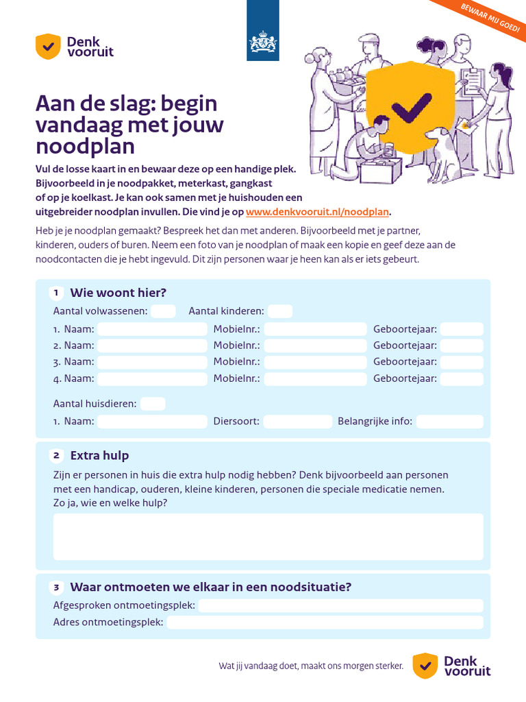 Noodplan-Kaart Ingevuld | PDF