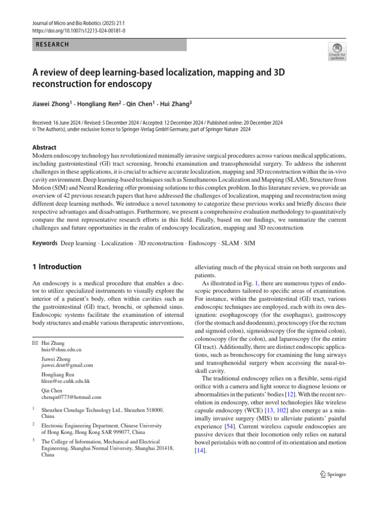 A Review of Deep Learning Based Localization, Mapping and 3D 2 (To ...