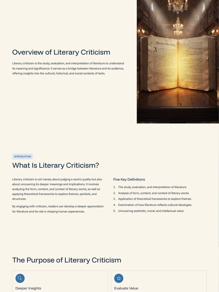 Understanding Literary Criticism Basics | PDF | Literary Criticism ...