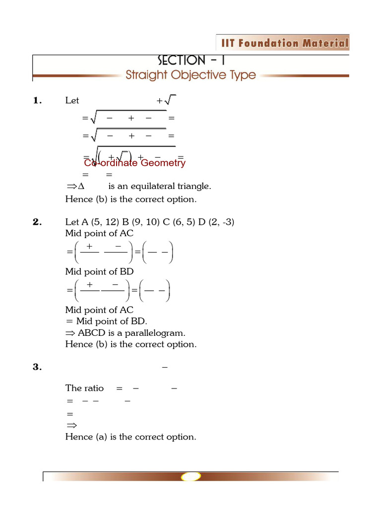 Coordinate 2 Sol | PDF | Geometric Shapes | Triangle Geometry