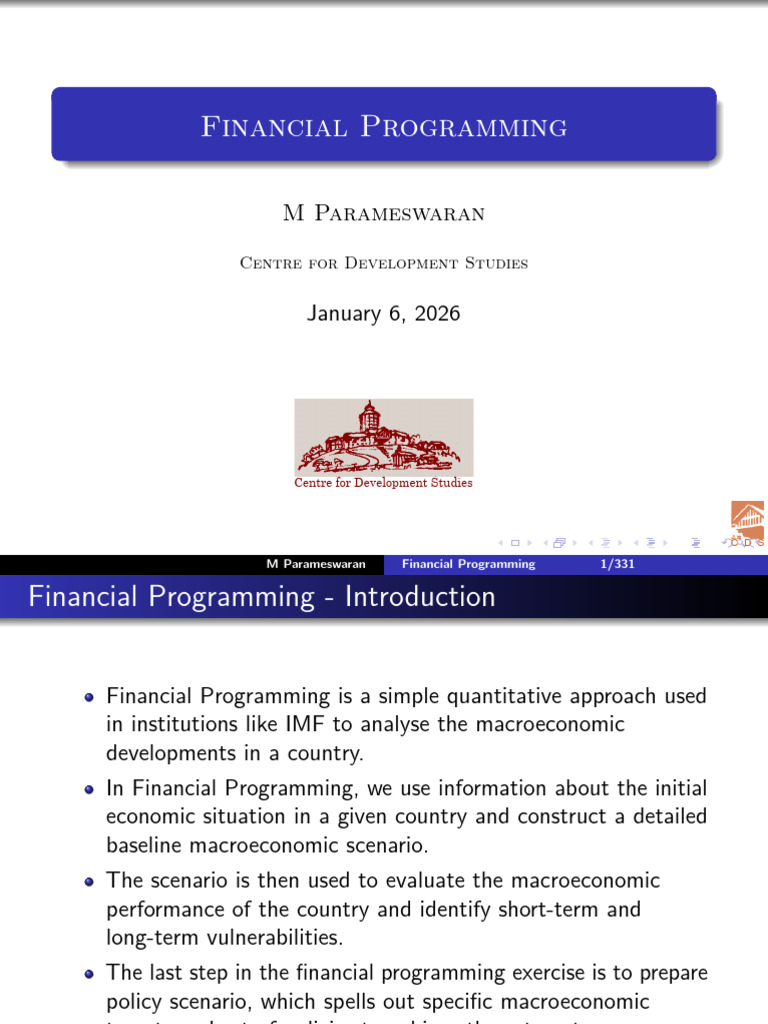Financial Programming Overview and Methods | PDF | Gross Domestic ...