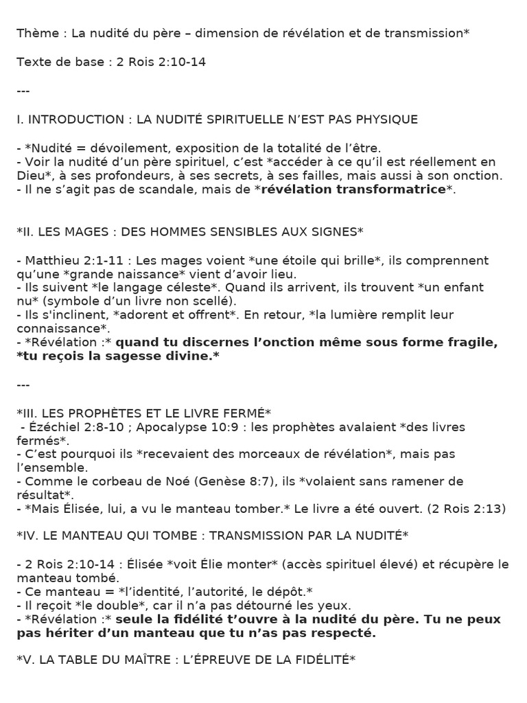 La Nudité Spirituelle et Transmission Divine | PDF | Révélation ...