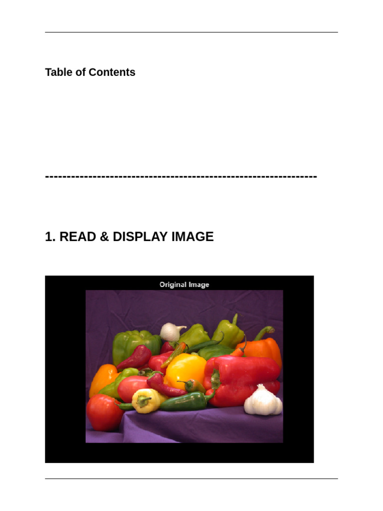 MATLAB Image Processing Techniques | PDF
