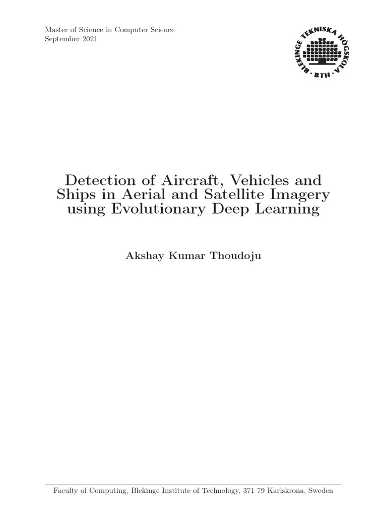 Detection of Aircraft, Vehicles and Ships | PDF | Deep Learning ...