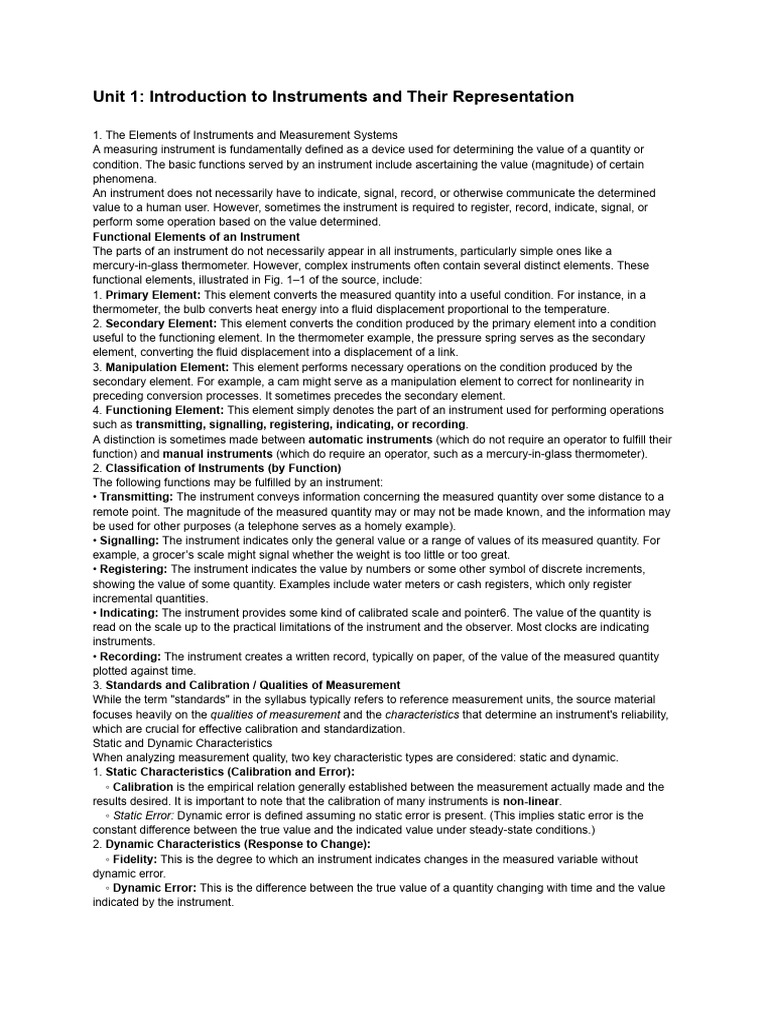 PIM Endsem Notes | PDF | Pressure Measurement | Fahrenheit