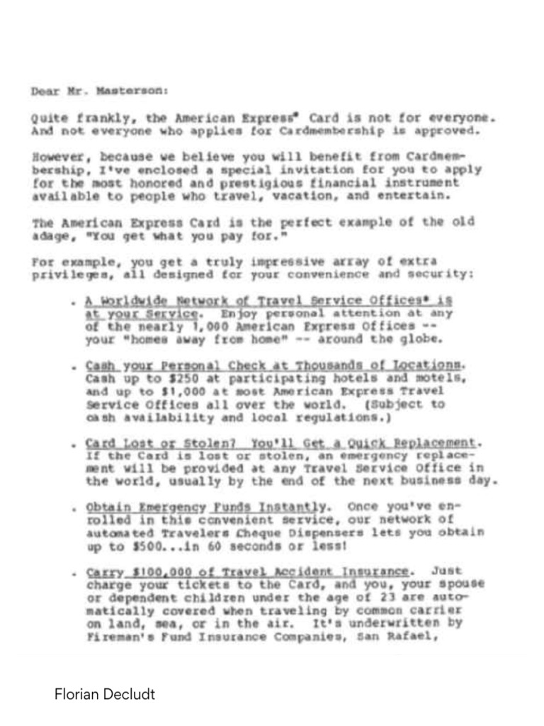 The Letter That Made American Express 1 Billion 1745193432 | PDF