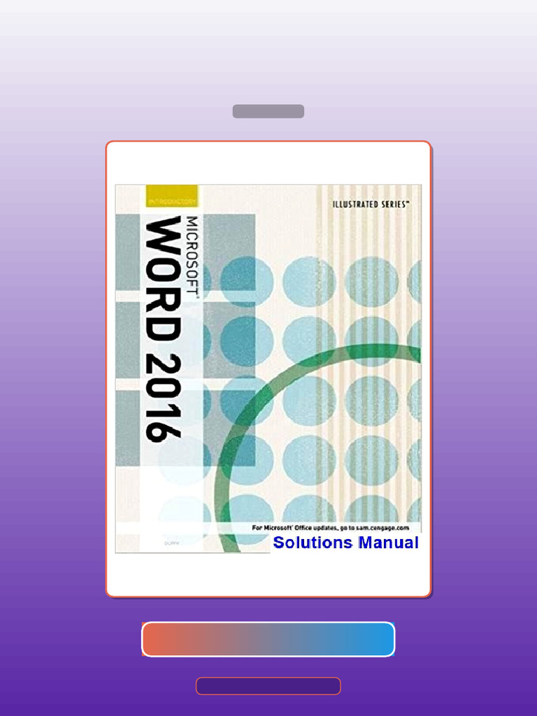 Test Bank for Illustrated Microsoft Office 365 and Word 2016 ...