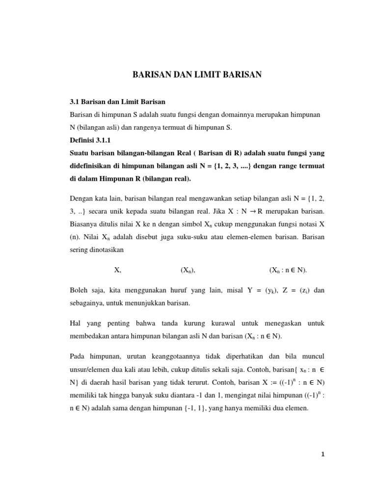 Contoh Soal Barisan Konvergen Dan Divergen - Contoh Soal ...
