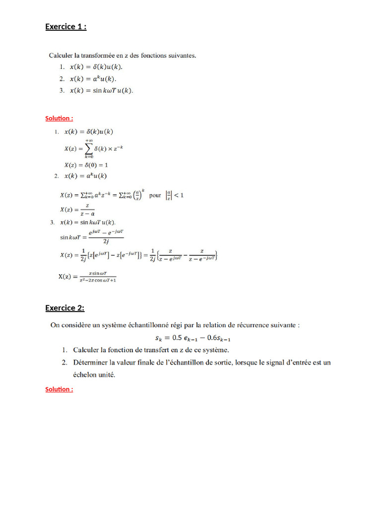 Exercices 2 | PDF