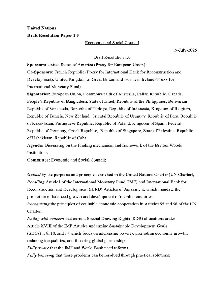 Resolution Paper 1 | PDF