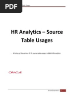 HR Analytics - Source Tables Usages