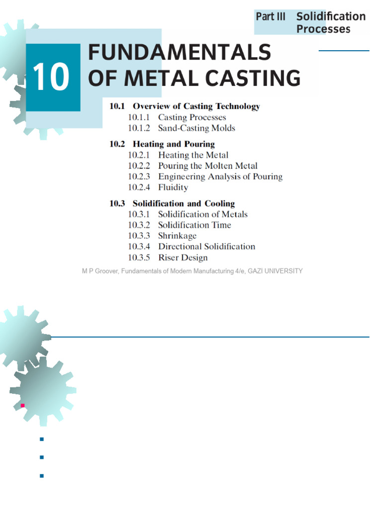 Overview of Casting Processes in Manufacturing | PDF | Applied And ...