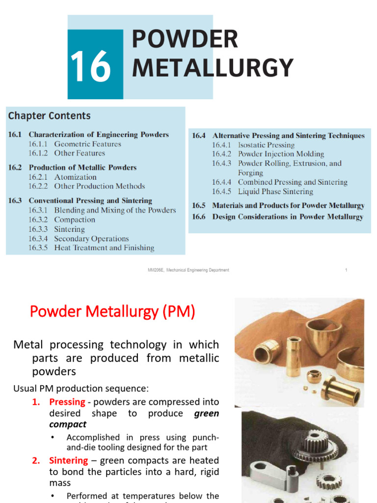 Powder Metallurgy Process Overview | PDF | Sintering | Porosity