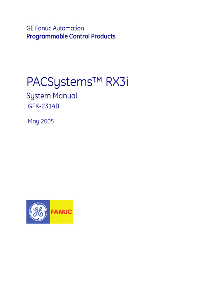 PACSystems RX3i System Manual GFK-2314B | PDF | Programmable Logic ...