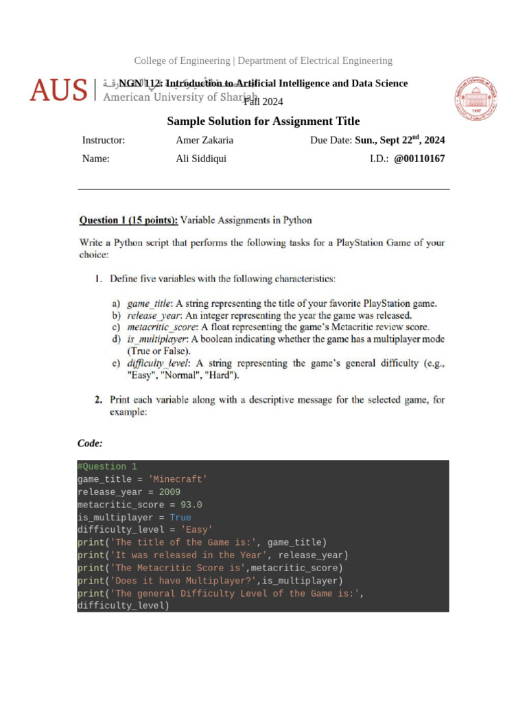 AI and Data Science Assignment Solutions | PDF | Chess Theory