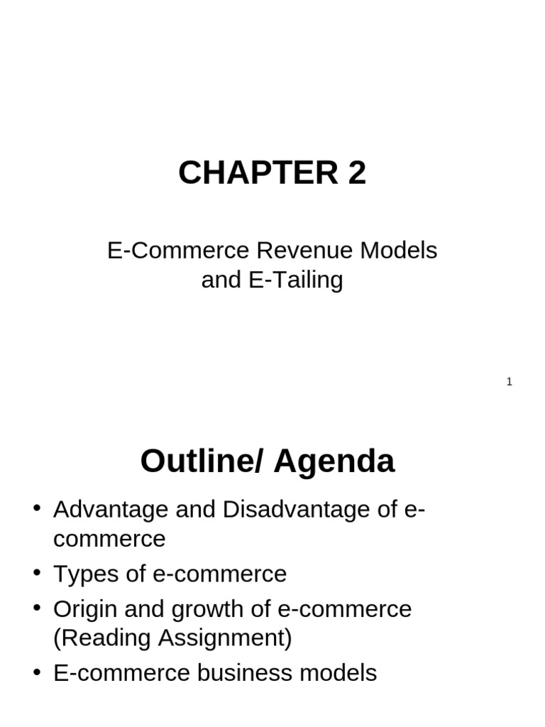 E-Commerce Models and Advantages Explained | PDF | E Commerce | Online ...