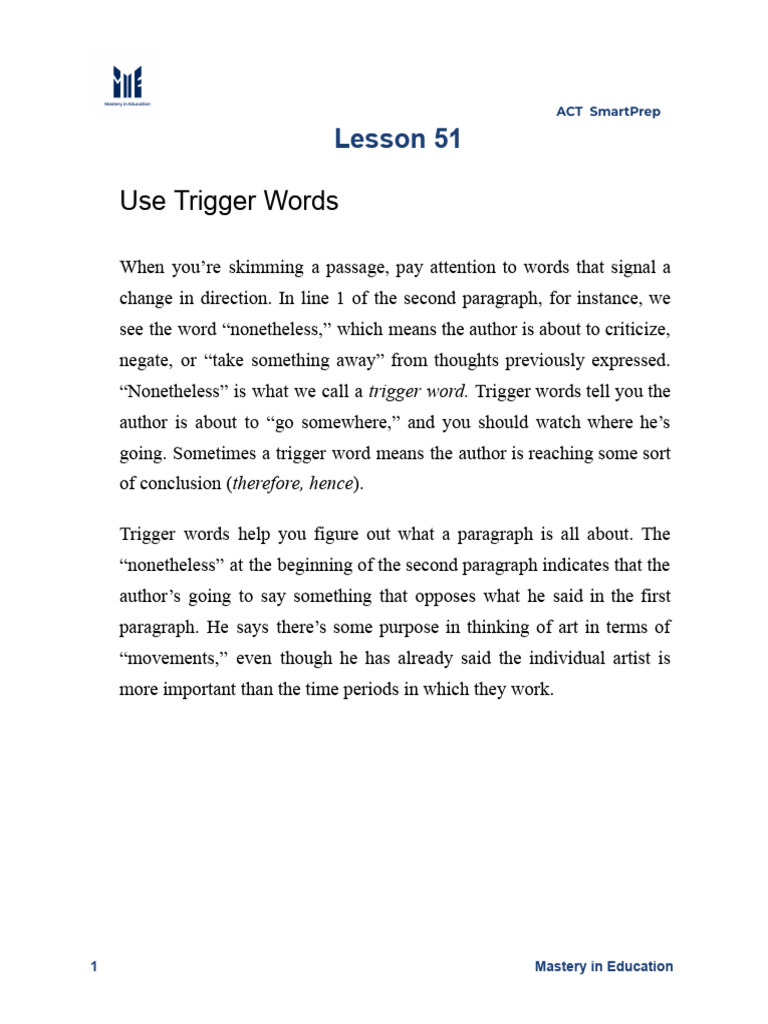 Lesson 51 | PDF