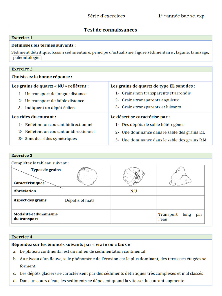 Série D'exercices | PDF