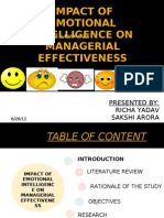 Impact of Emotional Intelligence On Managerial Effectiveness