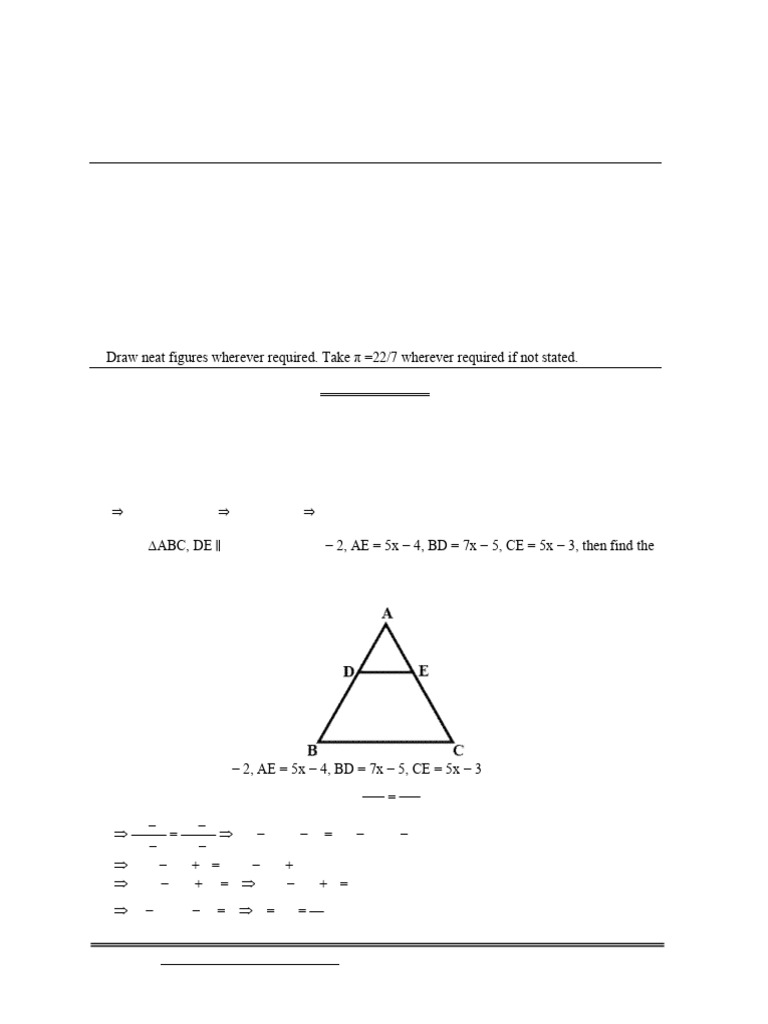 Class X Mathematics Sample Paper 2026 | PDF | Area | Circle