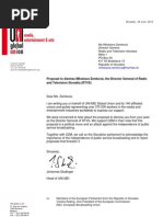 Download Oficilny list predsedu eurpskej sekcie celosvetovej odborovej organizcie UNI MEI Global Union Johannesa Studingera by Rdio FM SN98302475 doc pdf