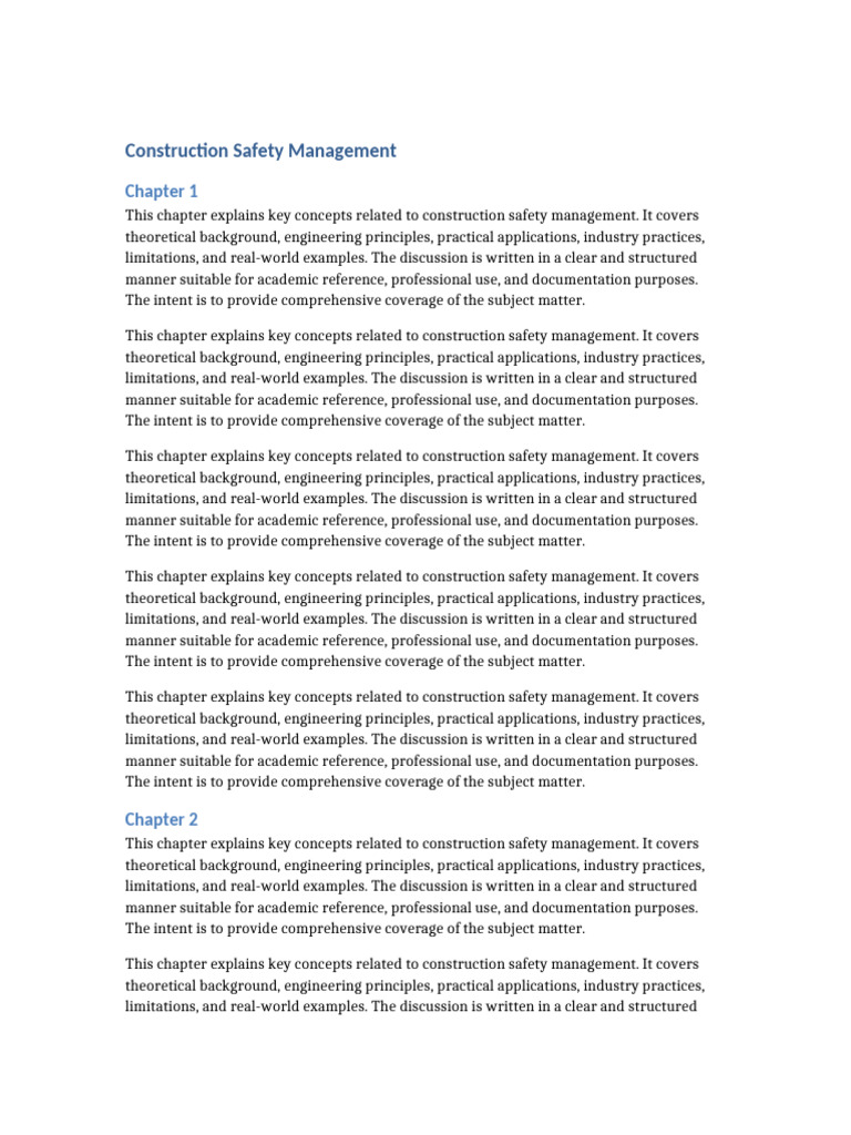 Construction Safety Management Overview | PDF | Engineering | Matter