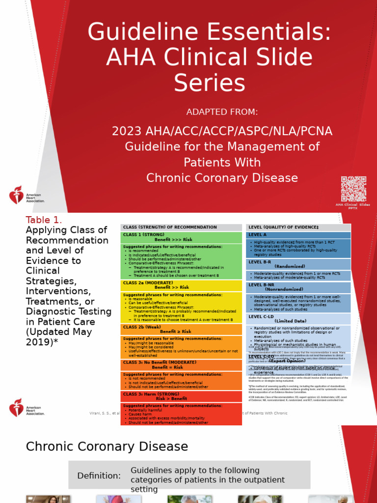 AHA Guidelines for Chronic Coronary Disease | PDF | Coronary Artery ...